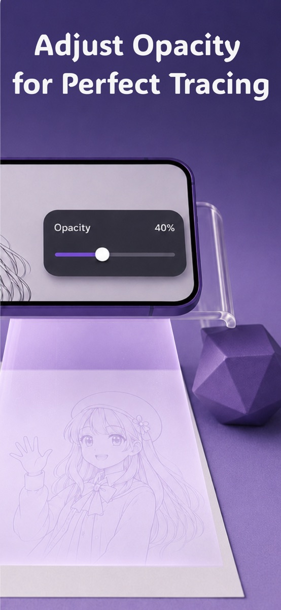Drawing Projector opacity adjustment preview